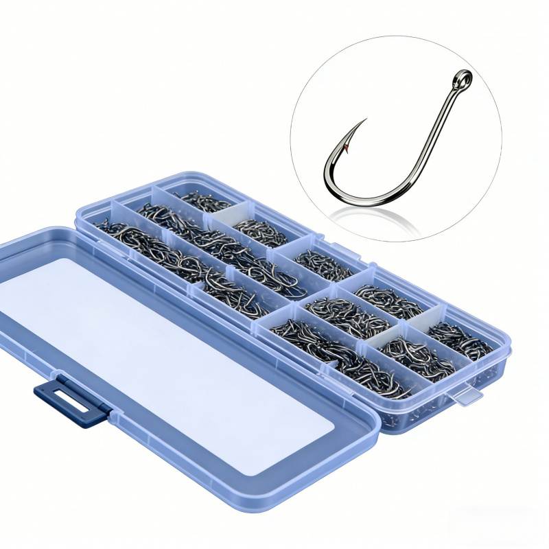 Fishing Hook Circle - Scharfer Kohlenstoffstahl-Angelhaken mit Widerhaken 3-12 Verschiedene